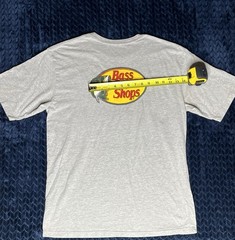 Bass Pro Shop Mens T-Shirt Size L Made In Pakistan Gray 90% Cotton 10% Polyester