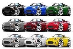 2005-08 Mazda Miata Sports Car Classic Garage Sign Wall Art Graphic Sticker