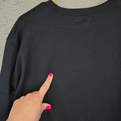 Old Navy Thermal Shirt Mens L Black Crew Neck Long Sleeve Base Layer Warm