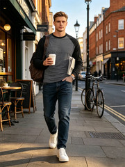 Mens Contrast Baseball Long Sleeve T Shirt Casual Top 100% POLYSTER 4 Colours