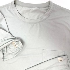Vuori Mens Large Performance T-Shirt Light Grey Short Sleeve Chest Pocket