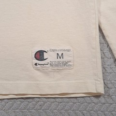 Champion Vintage Men Louisiana Lafayette Cream, Long Sleeve Shirt, Size Medium