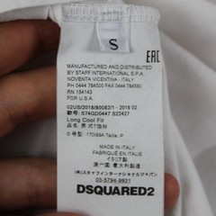 Dsquared2 Shirt Mens Small Maxi Dean Dan Graphic White Retro Tee Casual Luxury
