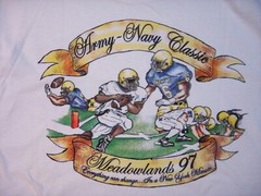 ARMY NAVY CLASSIC 1997 SOUVENIR T SHIRT WHITE WITH LOGO FRONT & BACK