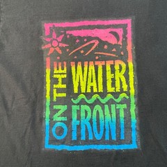 Vtg Surf Shirt XL Crew Neck Single Stitch Beach Fruit of the Loom 90s Y2K