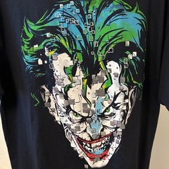 DC Comics The Joker Black Tee Metallic Graphics Medium T Shirt