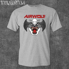 Airwolf TV Series Air Wolf Retro 80’s Men’s Gray T-Shirt Size S to 5XL