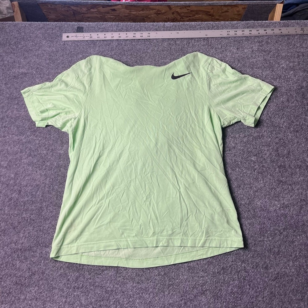 Nike T-Shirt Mens M Lime Green Standard Fit Short Sleeve Athletic Gym Running