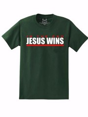 NW MEN’S PRINTED JESUS WINS CHRISTIAN GOD LOVE BIBLE COTTON T-SHIRT ALL COLOR