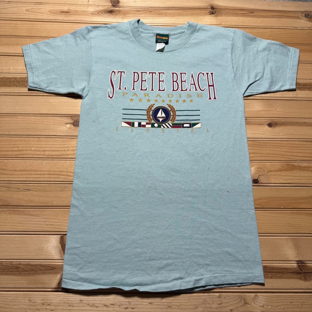 Vintage 1994 St. Pete Beach Paradise Florida Graphic Souvenir T-Shirt USA Medium