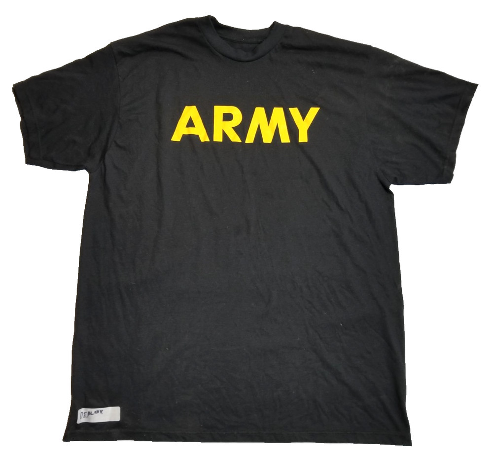 US Military Army Physical Fitness Uniform APFU Short Sleeve Shirt Black XL – EXC