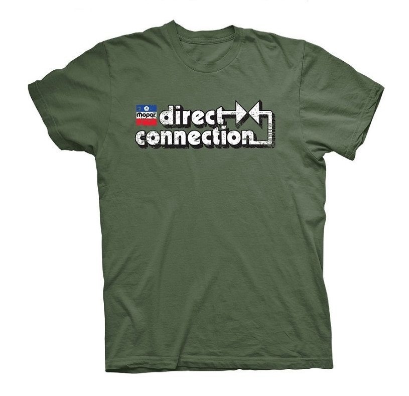 CHECKERED FLAG SPORTS MOPAR DIRECT CONNECTION MEN’S MILITARY GREEN T SHIRT 99430