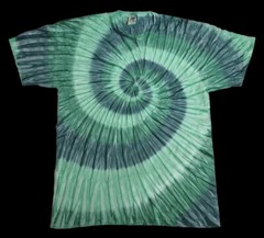 *New* 2XL – Sm Handmade Tie Dye, Spearmint Spiral, Crew or V-Neck