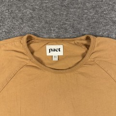 Pact Shirt Mens XL Brown Long Sleeve Organic Cotton Crewneck Tee T-Shirt Soft
