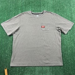 Milwaukee T-Shirt Men’s 2XL Gray Short Sleeve Pocket Workwear Crewneck Cotton