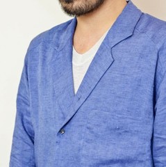 UMIT BENAN Italian Linen Shirt Size 50 Adam Kimmel Designer Mens Top