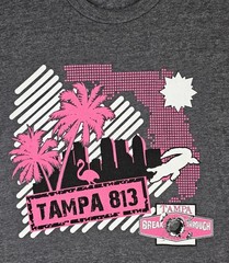 Tampa 813 Shirt Mens Medium Anvil Lightweight Florida Breakthrough Graphic Tee