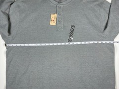 RedHead Thermal Men 2XLT Gray Henley Waffle Knit Outdoor Casual NWT Shirt