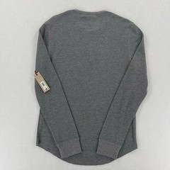 Banana Republic Henley Shirt Mens M Gray Heritage Collection Textured Knit