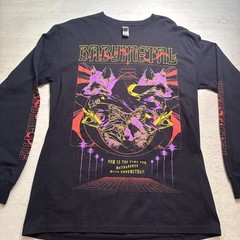 BabyMetal Kawaii Foxes U.S. Tour Long Sleeve Graphic Tee Black Mens M EUC