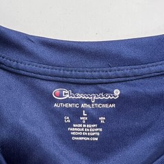 Champion T Shirt Men’s Large Short Sleeve Crew Neck Athletic Polyester Spell Out