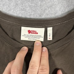 Fjallraven Shirt Mens XL Brow Ovik Short Sleeve Pocket Tee Outdoor Casual Basic