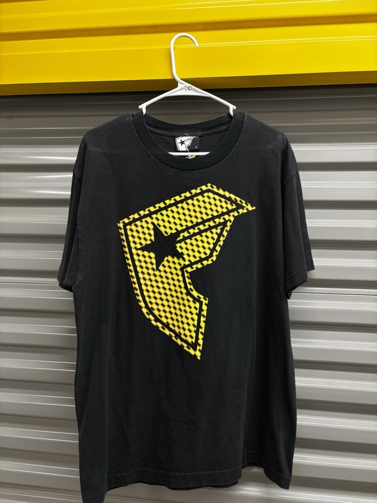 Famous Stars and Straps Men’s Black Graphic Print Logo T-Shirt Size L Y2K Rap