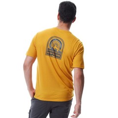 Smartwool Merino Wool Dawn Rise Graphic Short Sleeve Tee in Honey Gold XL