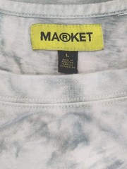 Market Santa Monica 1991 Skeleton Graphic Tie-die Short Sleeve Shirt Mens Large
