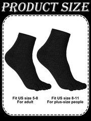 6 Pairs Women Toe Socks Cotton Breathable Compression Crew Five Toe…