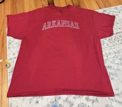 MV Sport Arkansas Red Graphic Print Crew Neck Short Sleeve T-Shirt Men’s 2XL