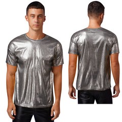 Men’s Blouse Travel Tops Workout T-shirt Round Neck Shirts Training Costume