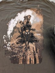 Vintage Y2K Marvel Mad Engine Spiderman Wolverine Green Shirt Size XL Sun fading