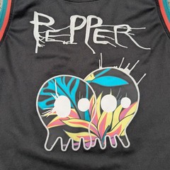 Pepper x Volcom Tank Top Jersey Raggae Men’s Large Black Rock Band Skate Surf