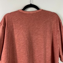 Marine Layer Tee Mens Size L Vintage Heavy Slub Pocket Rust Red Short Sleeve