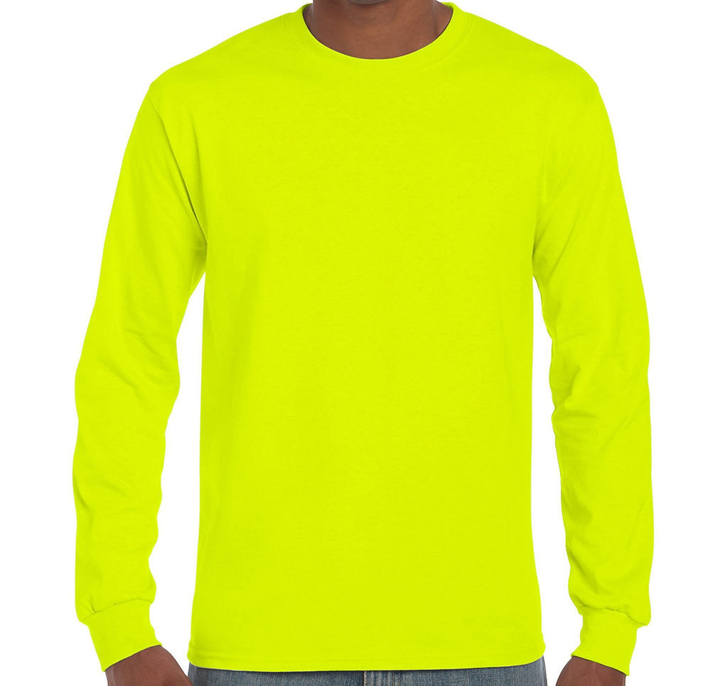 BW ATTIRE: ROUND (CREW) NECK SAFETY COLORS LONG SLEEVE T-SHIRT (SINGLE PC PACK)
