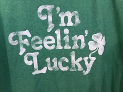 I’M FEELIN’ LUCKY Men’s T-Shirt choice of sizes GREEN casino IRISH love GAMBLING