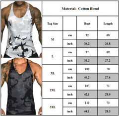 Mens Camo Stringer Sleeveless Tank Tops Gym Sports Workout Fitness Vest T-Shirts