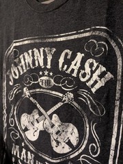Cash Unisex L Johnny Cash T-Shirt -Heathered Dark Grey