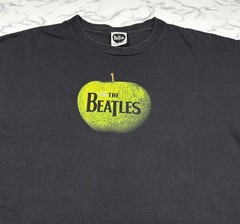 VTG 2008 The Beatles Apple Records Faded Green Apple Black Band Promo T-Shirt XL