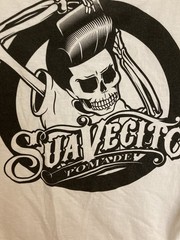 Suavecito Men’s White/Black Baseball Tee – Medium