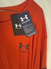 Under Armour Men’s 3XLT Orange Freedom Flag Loose Fit T-Shirt