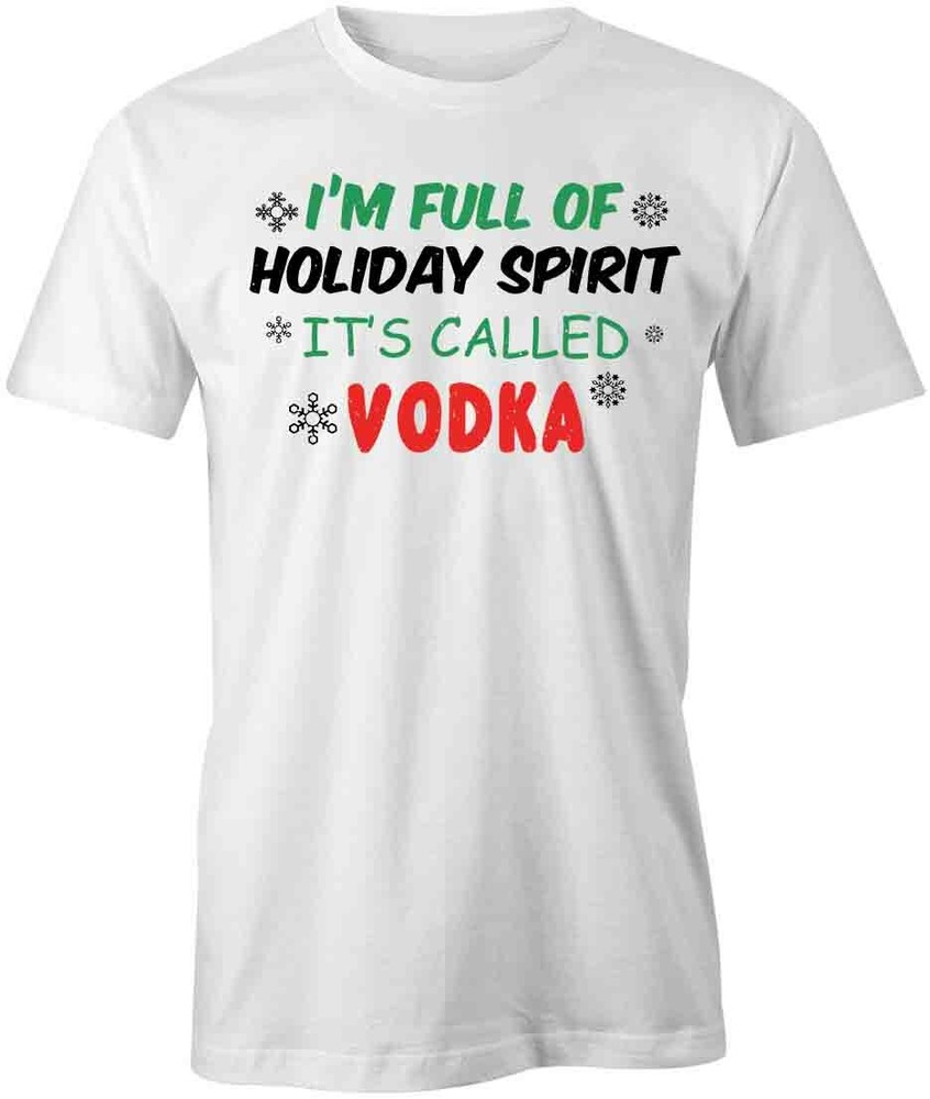 HOLIDAY SPIRIT TShirt Tee Short-Sleeved Cotton CLOTHING CHRISTMAS S1WCA256