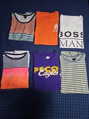 Lot Of 9 Men Shirts 3 Medium And 6 Large Most T Shirts One Tank Top And Sweater