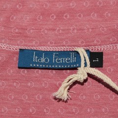 Italo Ferretti NWT Short Sleeve Crew Neck T-Shirt Size L in Red 100% Cotton