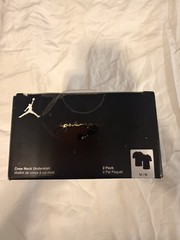NIB Nike Jordan Flight Base Cotton Stretch Crew Neck Tee 2 PACK – BLACK, MEDIUM