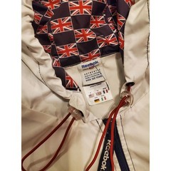 United Kingdom Flag Lined Reebok Sleeveless Hoodie Size Medium Boxing Hoodie