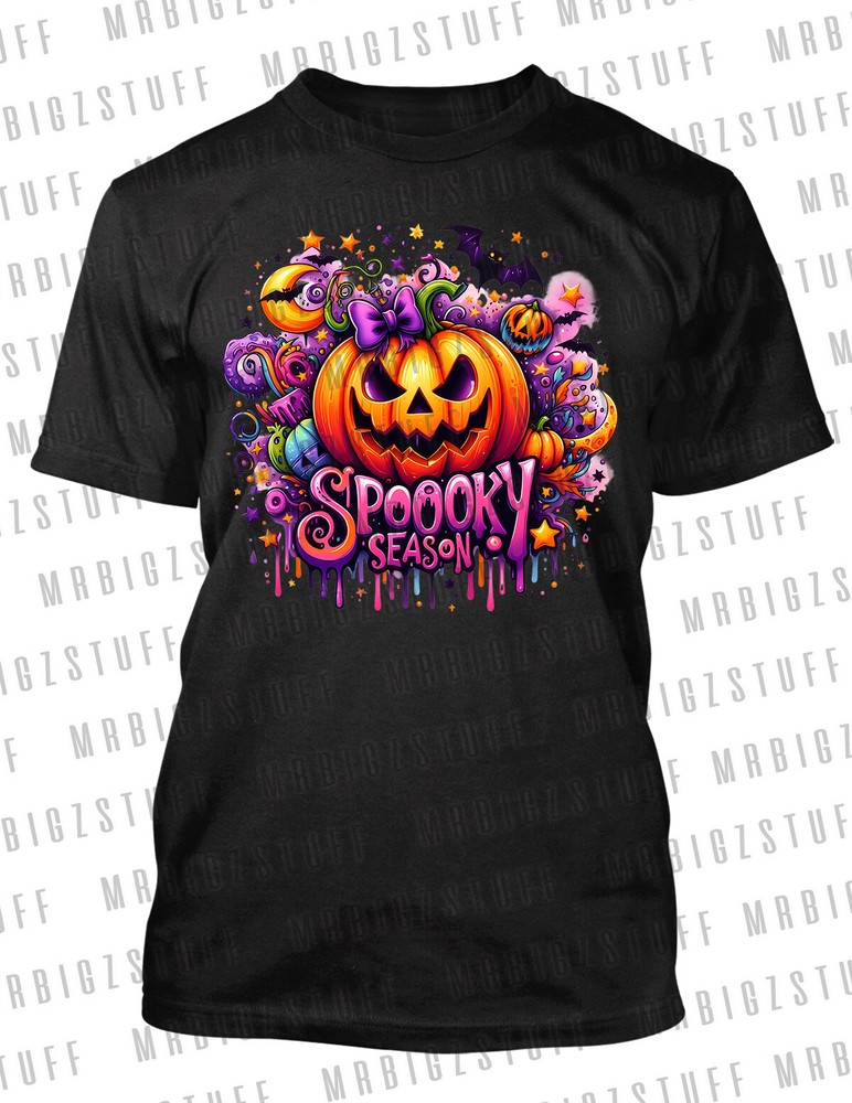 Spooky Halloween Pumpkin Graphic Tee Shirt Big Tall Sm Pro Club Shaka RTP T #1