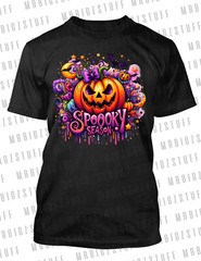 Spooky Halloween Pumpkin Graphic Tee Shirt Big Tall Sm Pro Club Shaka RTP T #1