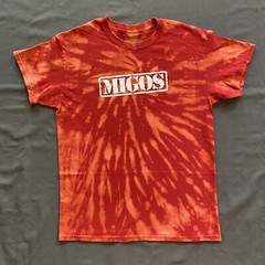 The Migos T Shirt Adult Medium Red Bleach Acid Wash Rap Hip Hop Music Quavo
